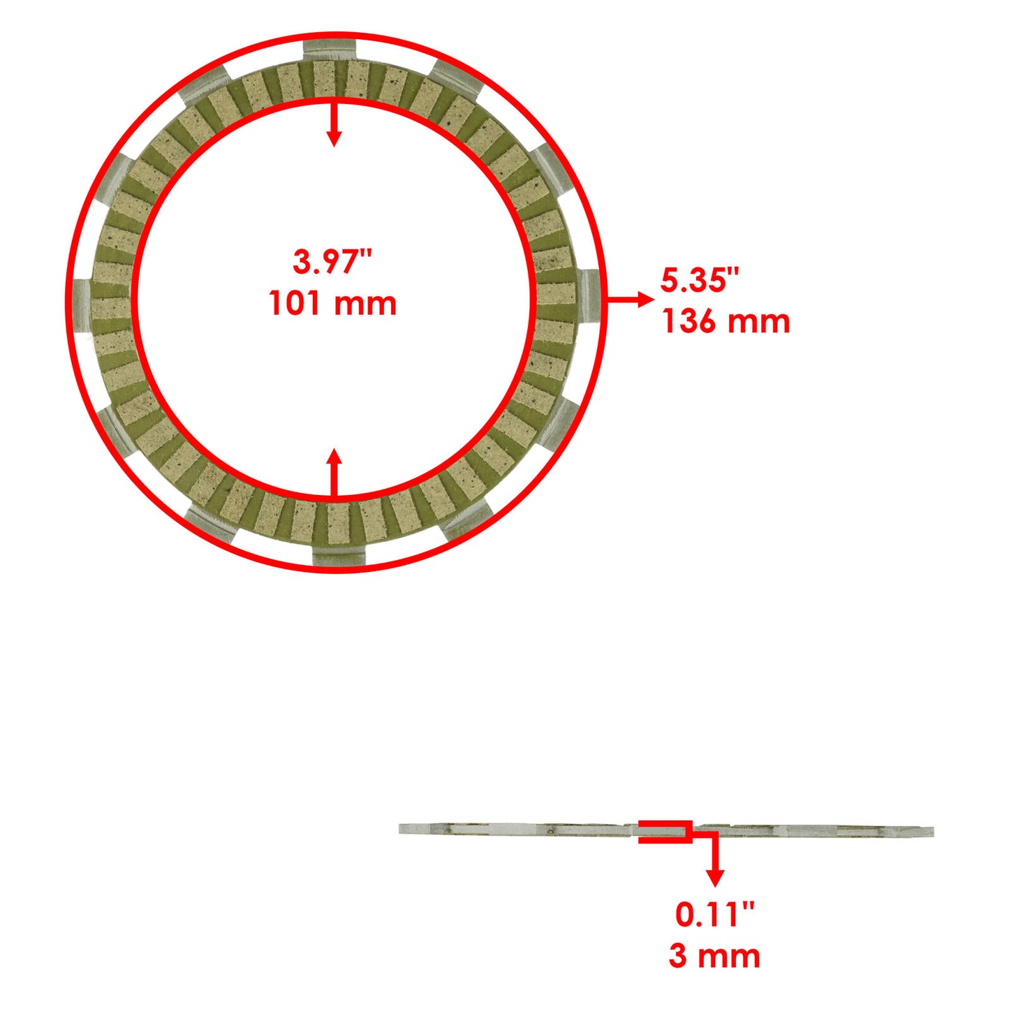 Clutch Friction Steel Plates for Honda CRF250R CRF250R 2008-2019