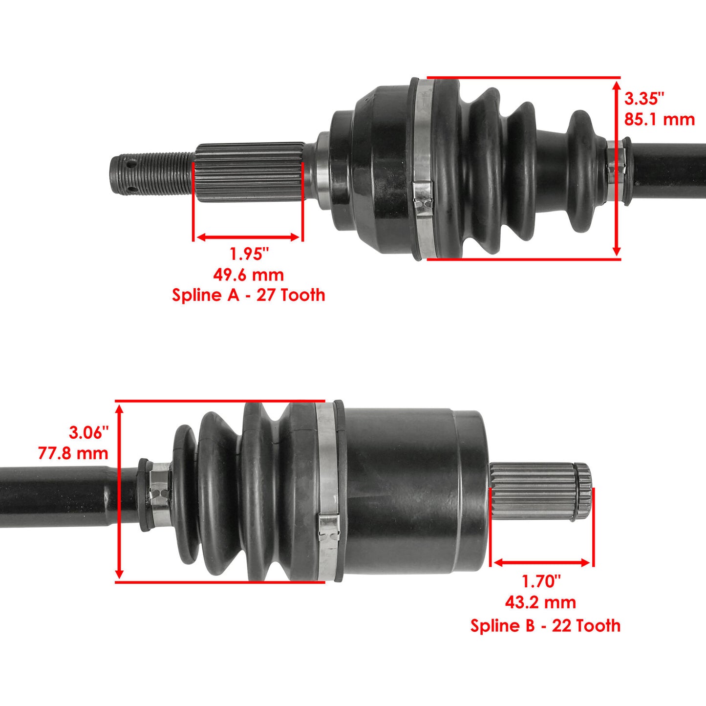 Front CV Axle For John Deere HPX615E HPX815E Gator (S.N. -040000) Left And Right