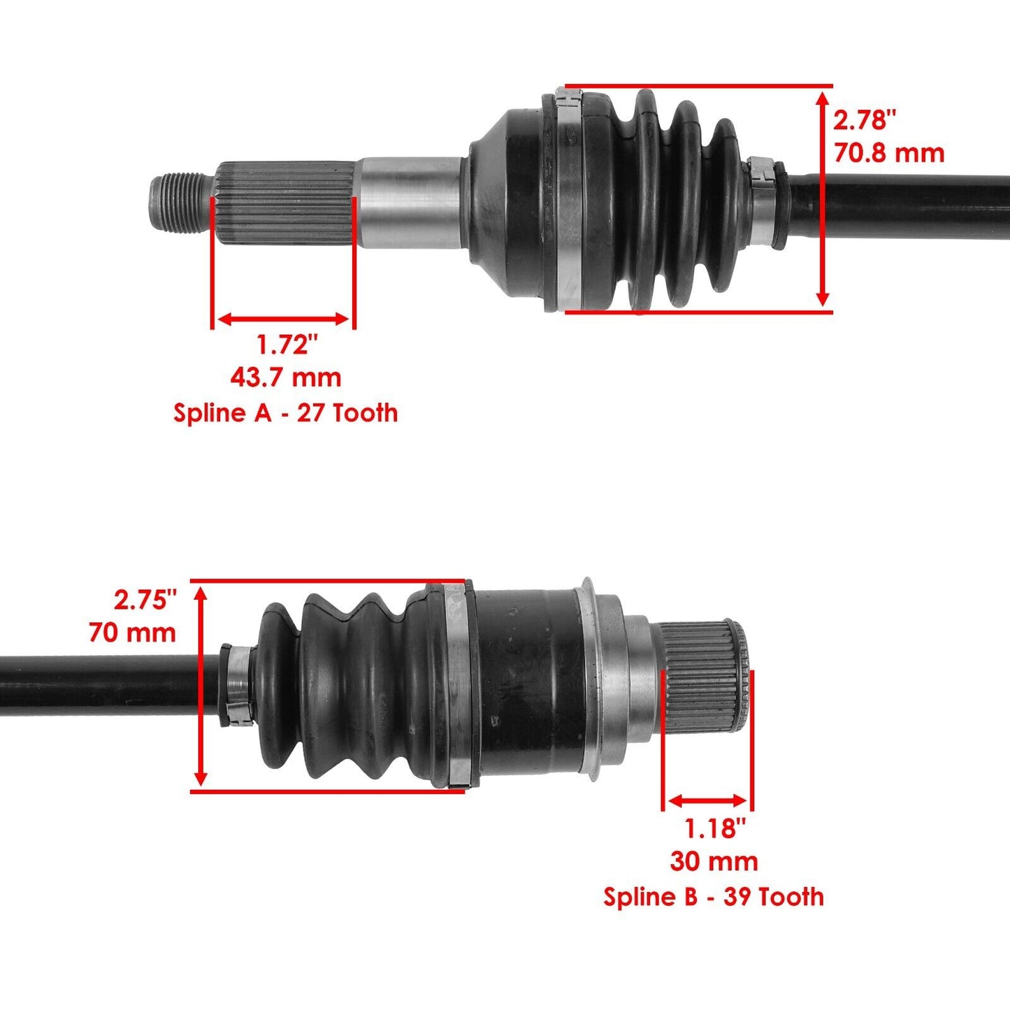 Rear Left Complete CV Joint Axle for Yamaha Big Bear 400 YFM400 4WD 2008-2012