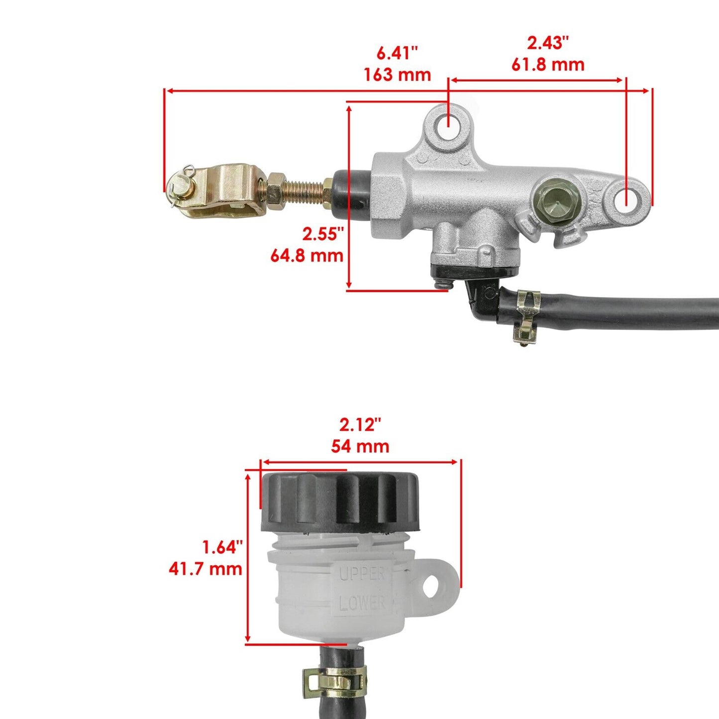 Caltric Rear Brake Master Cylinder For Yamaha Warrior 350 YFM350X 1990-2004