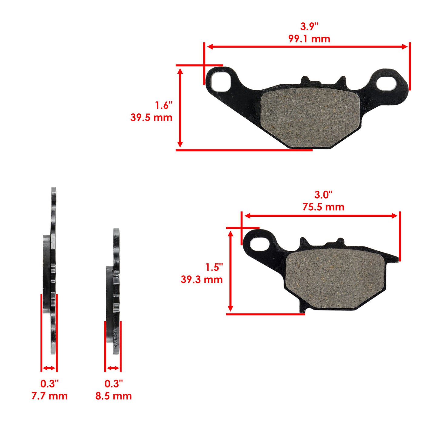 Caltric Front Brake Pads for Suzuki UC150 UC 150 Epicuro  / 59300-20880-000