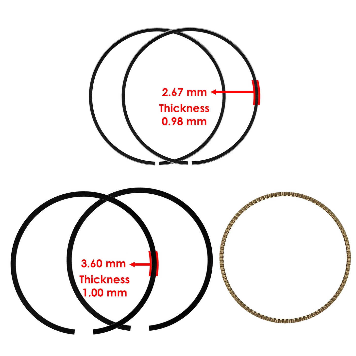 Caltric Cylinder Piston & Ring Kit For Kawasaki KFX400 03-2006 / KLX400R 03-2004