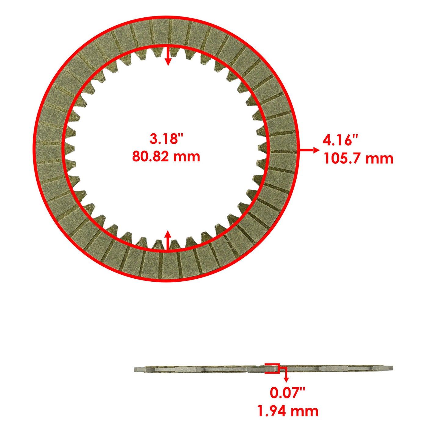 Clutch Plates Kit for Honda Pioneer 700 SXS700 2014-23 Big Red 700 MUV700 09-14