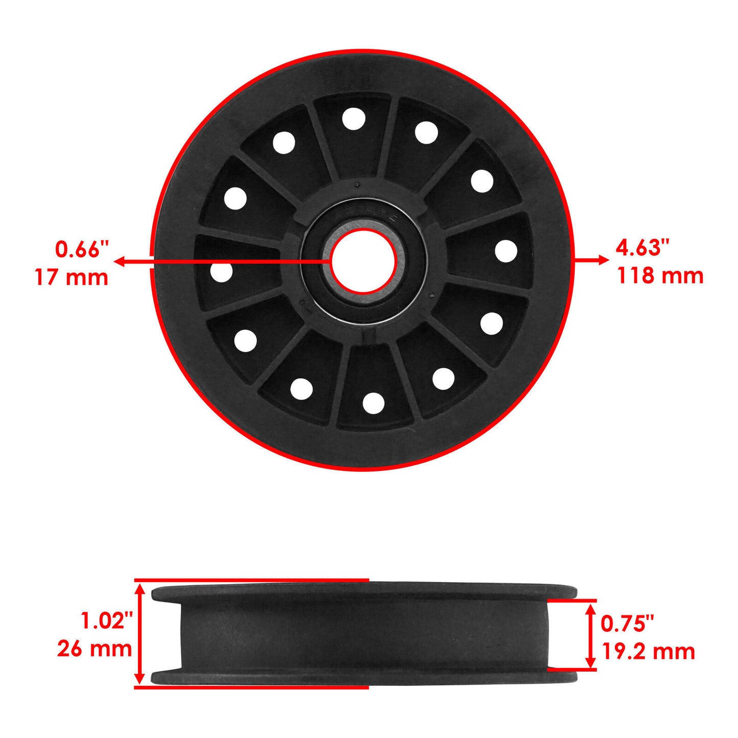 109-4077 1-602501 602501 Deck Idler Pulley For Exmark Turf Tracer FMD 524 624