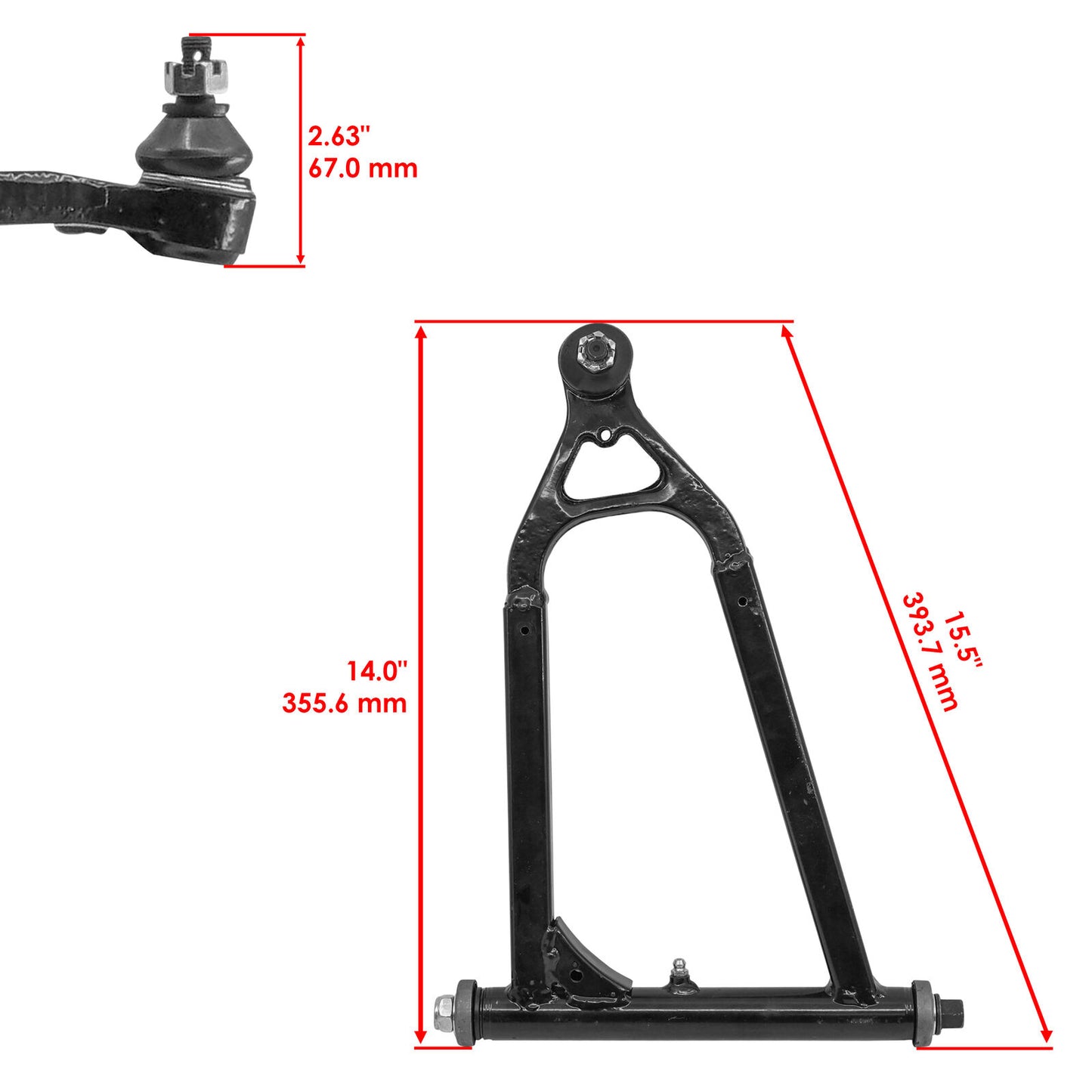 Front Upper Left A-Arm for Yamaha Raptor 700 700R YFM700R 2015-2023