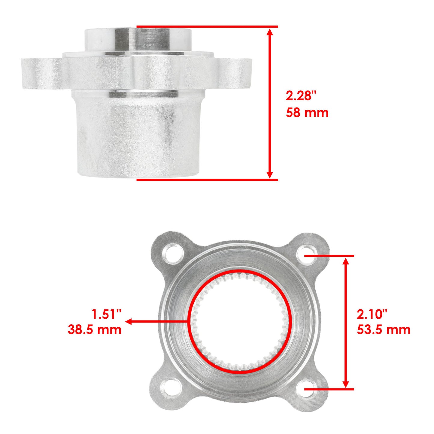 Rear Disc Caliper Hub Kit Fits Yamaha Banshee 350 YFZ350 1987-2001 With Pads