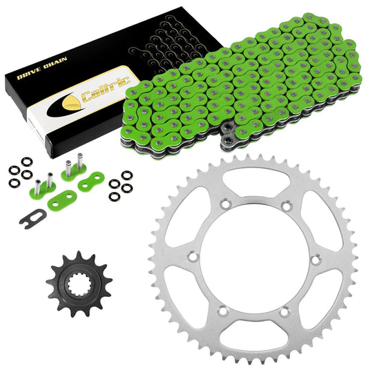 Green O-Ring Drive Chain & Sprockets Kit for Kawasaki KX450F KLX450R 2006-2017