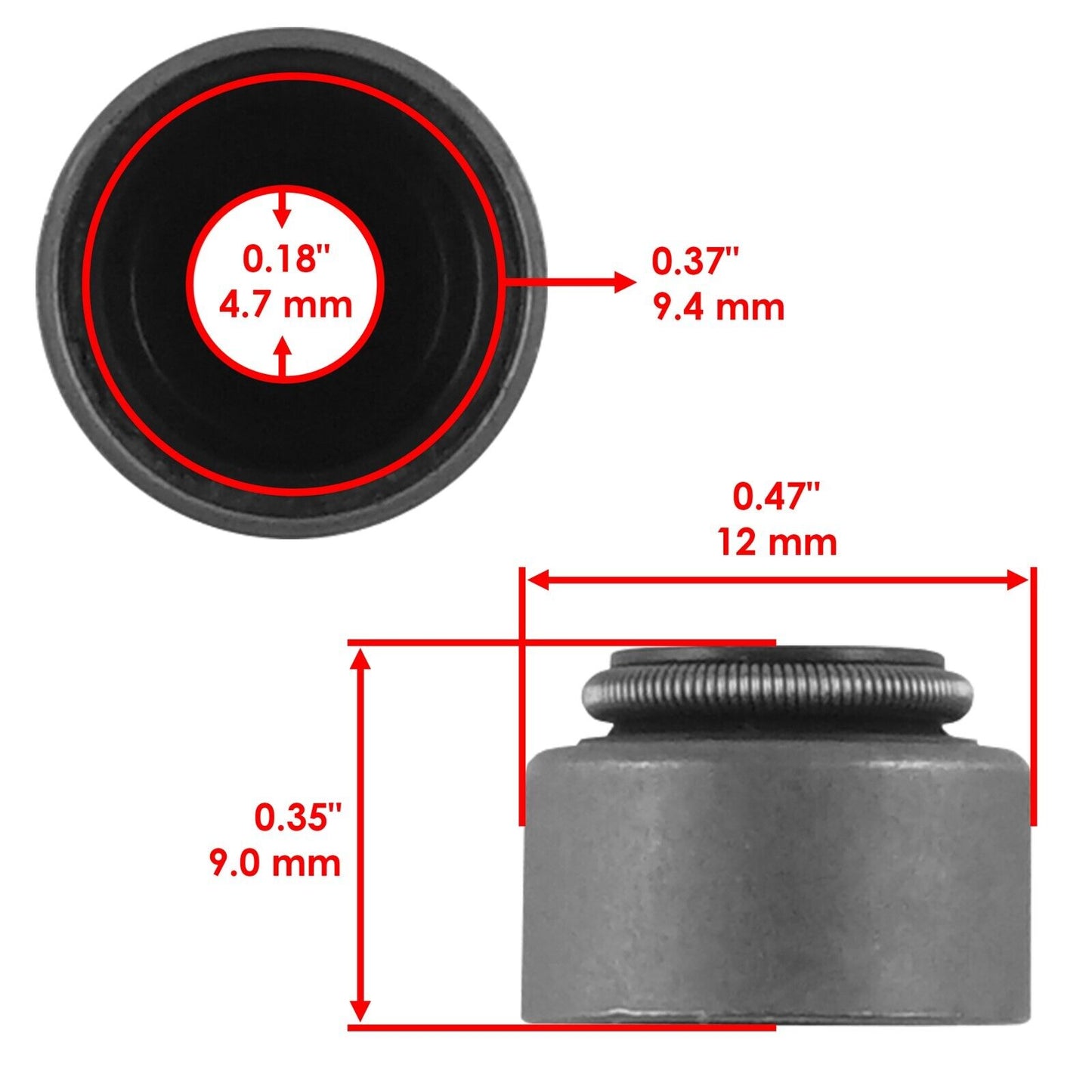 2X Valve Stem Seal For Yamaha Big Wheel 200 1985-1988
