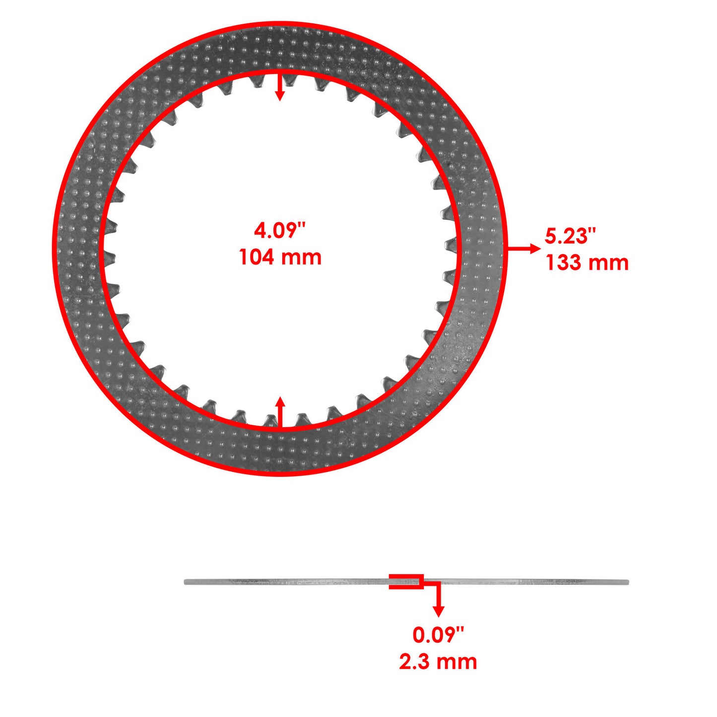 8x Caltric Clutch Steel Plates For Yamaha FZ-10 FZ10 2017 / 2CR-16325-00-00