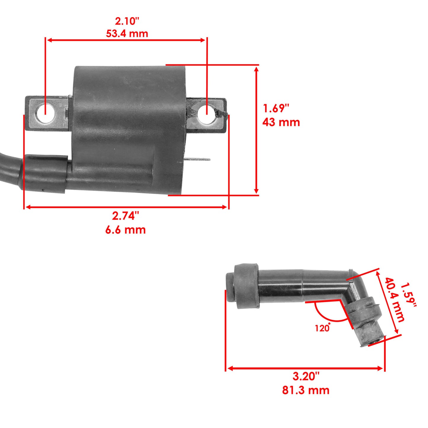 Ignition Coil for Yamaha Breeze 125 YFA1 1989 1991 1993-2004 Atv Ignition Coil