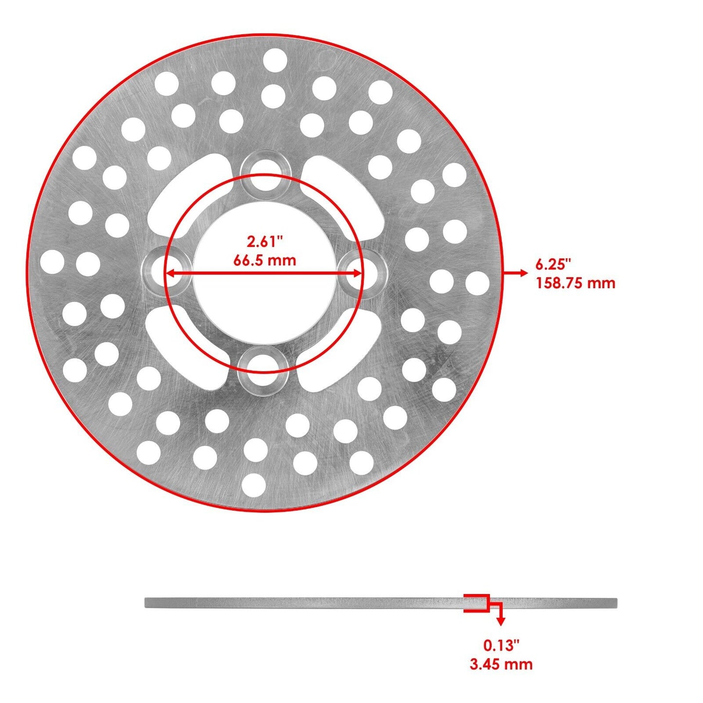 2 Front Brake Disc Rotor Pad for Yamaha Raptor 700 YFM700R YFM700 R 2006-2012