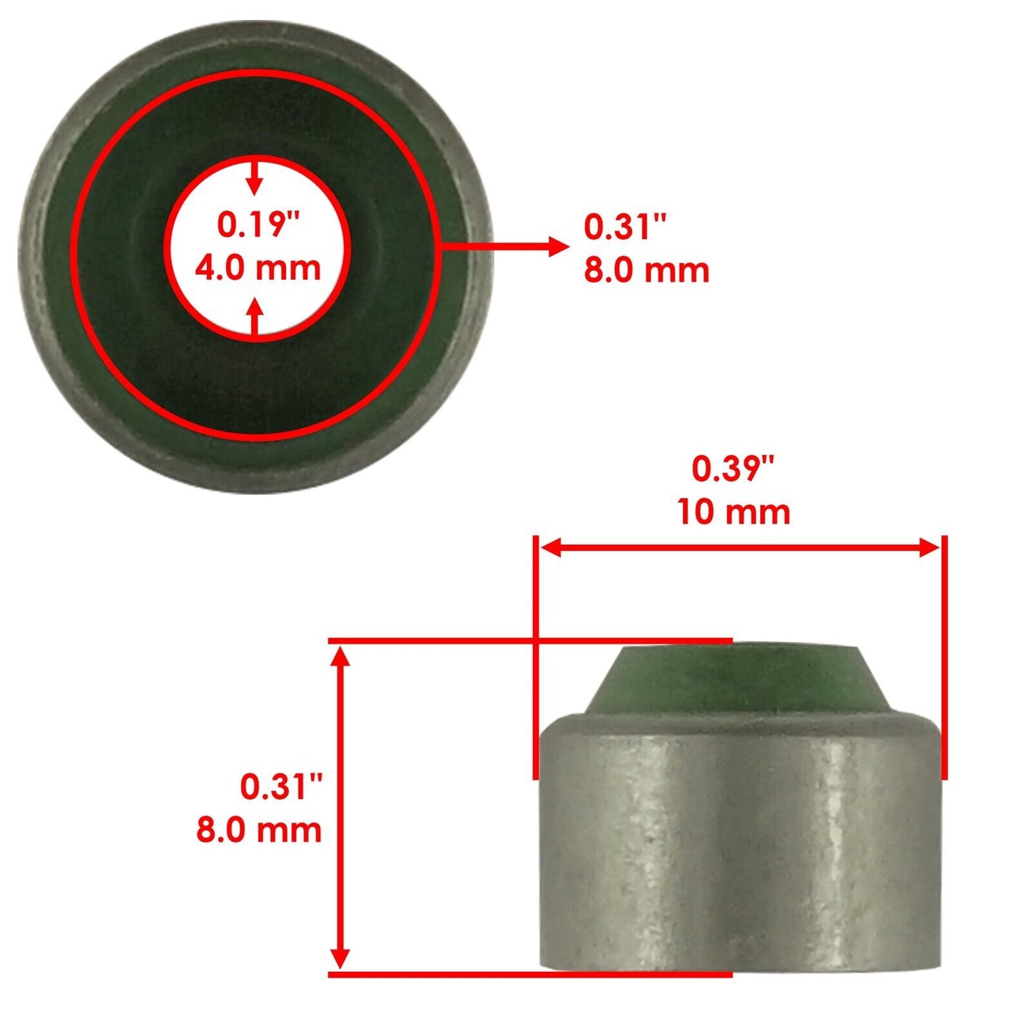 Valve Stem Seal for Yamaha YZ250F 2001 2002 2003 2004 2005-2007 2009 2010 2013