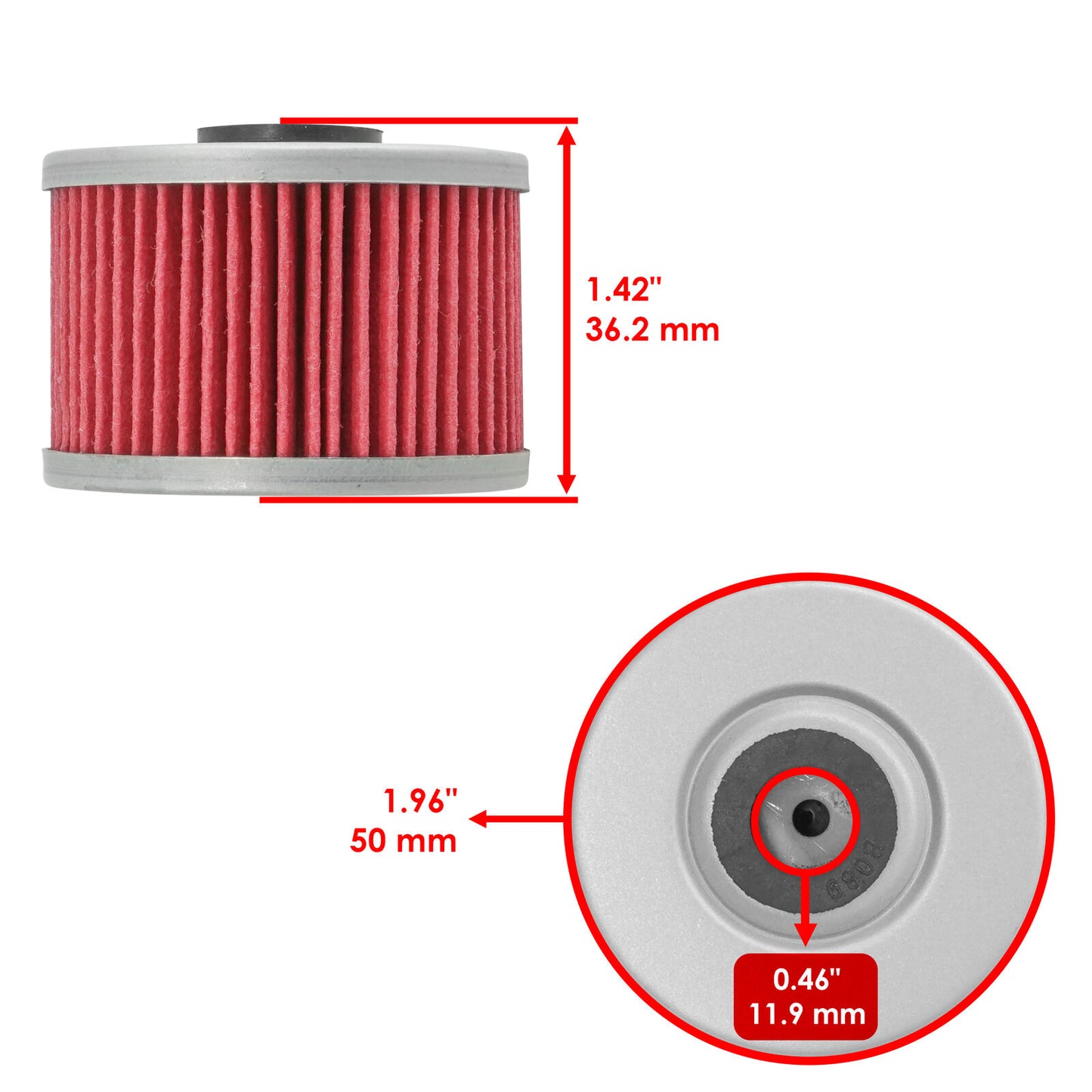 Caltric Oil Filter for Honda XR500 XR500R Pro Link / 15410-KF0-305 15410-KF0-315