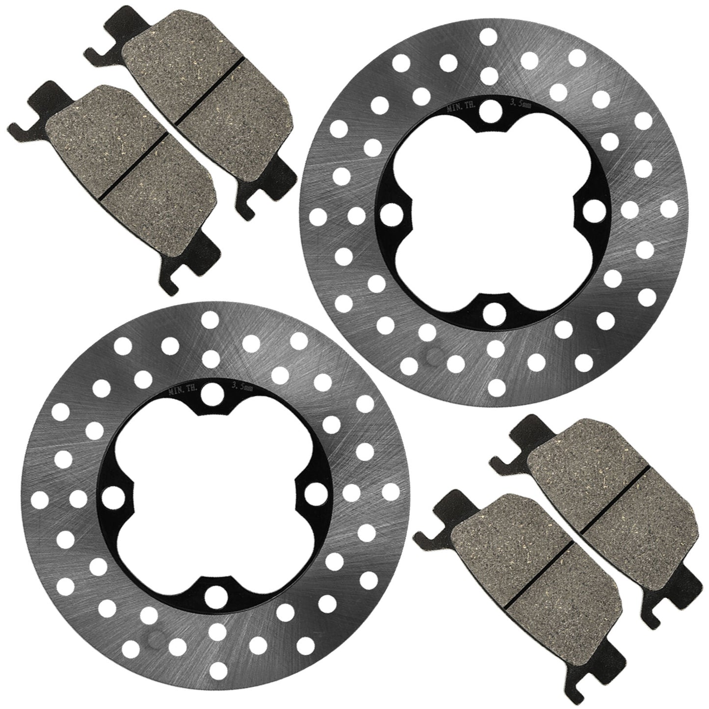 Front Left & Right Brake Disc w/Pads Honda Foreman Rubicon TRX500FA 2005-2006