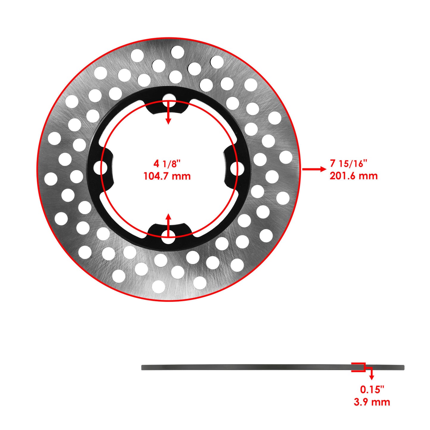 Front / Rear Brake Disc Rotor and Pads For Yamaha Grizzly 400 YFM400F 2007-2008