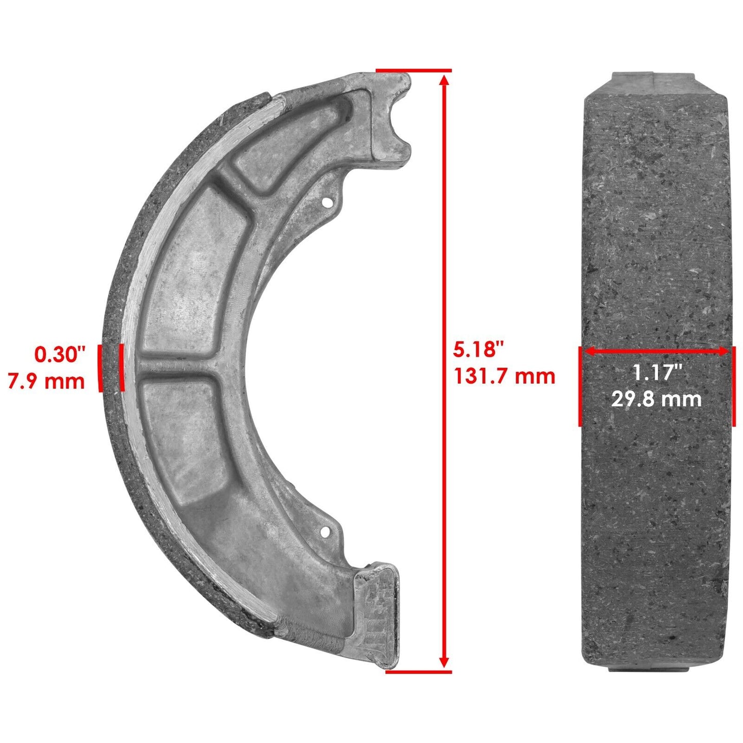 Front Brake Pads And Rear Brake Shoes for Suzuki LT-F250 Ozark 250 2002-2006