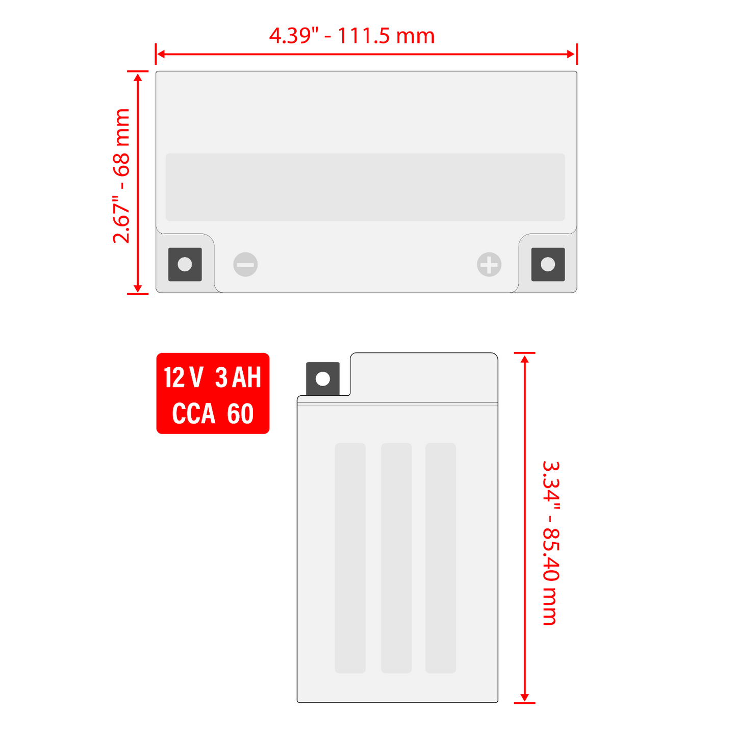 AGM Battery for Can-Am Bombardier Ds50 Mini 2-Stroke 2002-2005 / Quest 50 2003