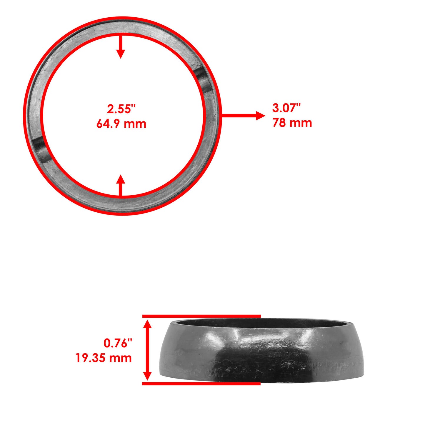 Caltric 3610169 Exhaust Socket Seal Gasket For Polaris Snowmobile