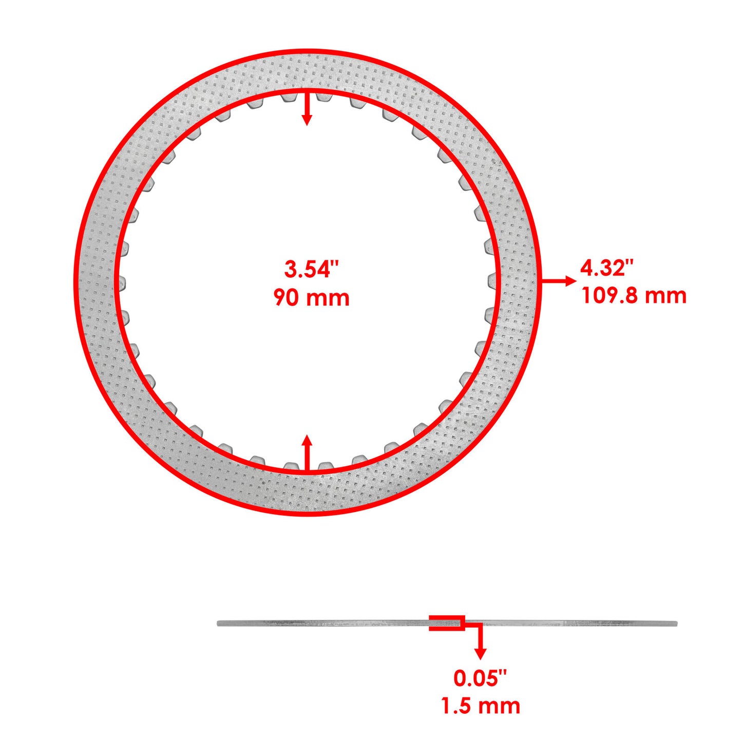 Clutch Friction Steel Plates kit for Kawasaki KLX140 KLX140L KLX140G 2008 - 2024