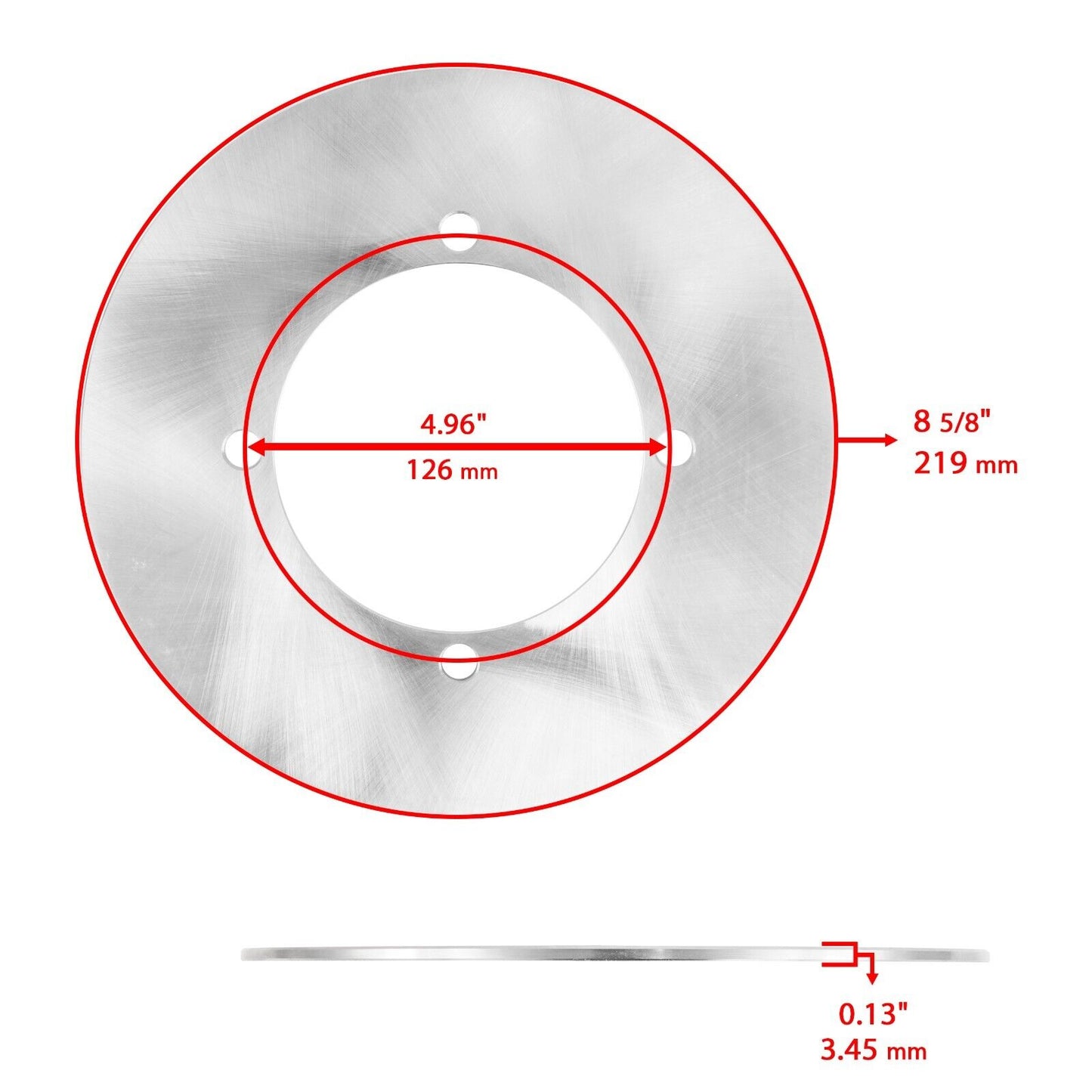 Rear Brake Rotor Disc w/ Brake Pad Fits Yamaha Kodiak 400 YFM400F 4x4 2005-2006