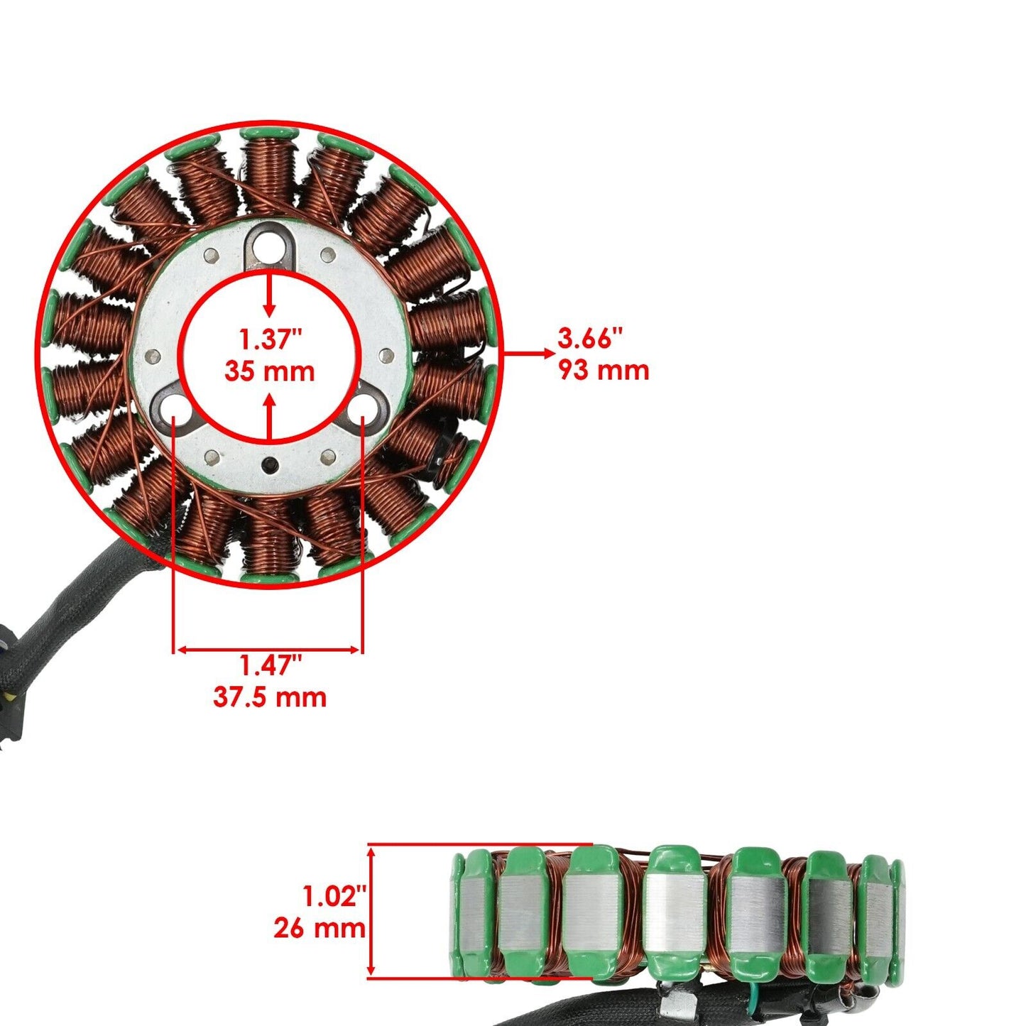 Stator & Gasket for Honda TRX350TM Rancher S 2000 2001 2002 2003 2004 2005 2006