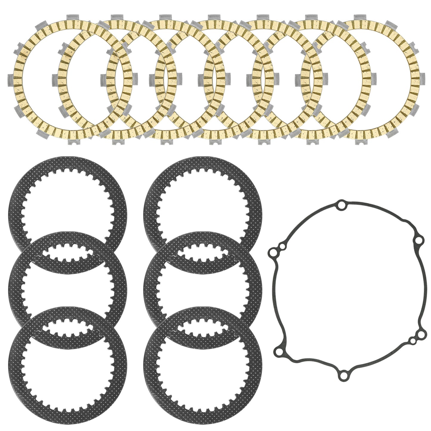 Caltric Clutch Friction Steel Plates and Gasket Kit for Kawasaki KX125 2003-2005