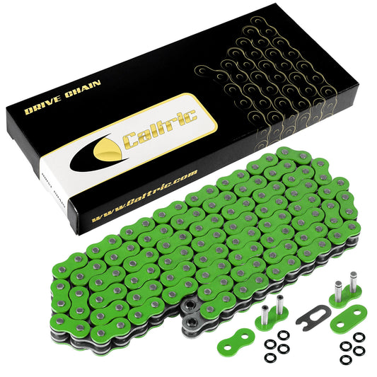 520 X 120 Links Motorcycle Atv Green O-Ring Drive Chain 520-Pitch 120-Links