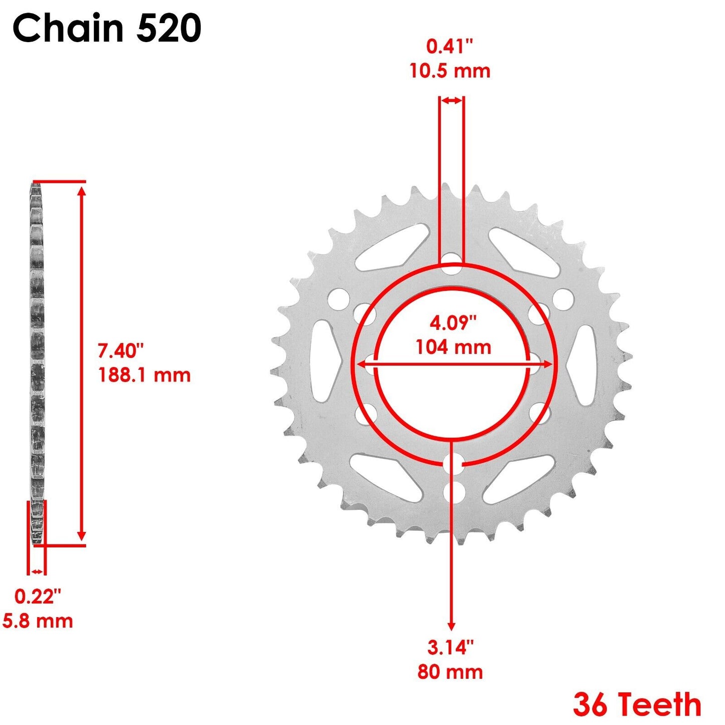 O-Ring Drive Chain & Sprockets Kit for Polaris Trail Blazer 250 2001 2002 2003