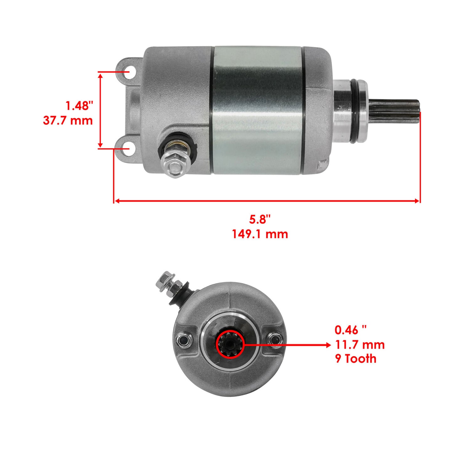 Caltric Starter Motor For Kawasaki KLX140L 2008-2020 Motorcycle