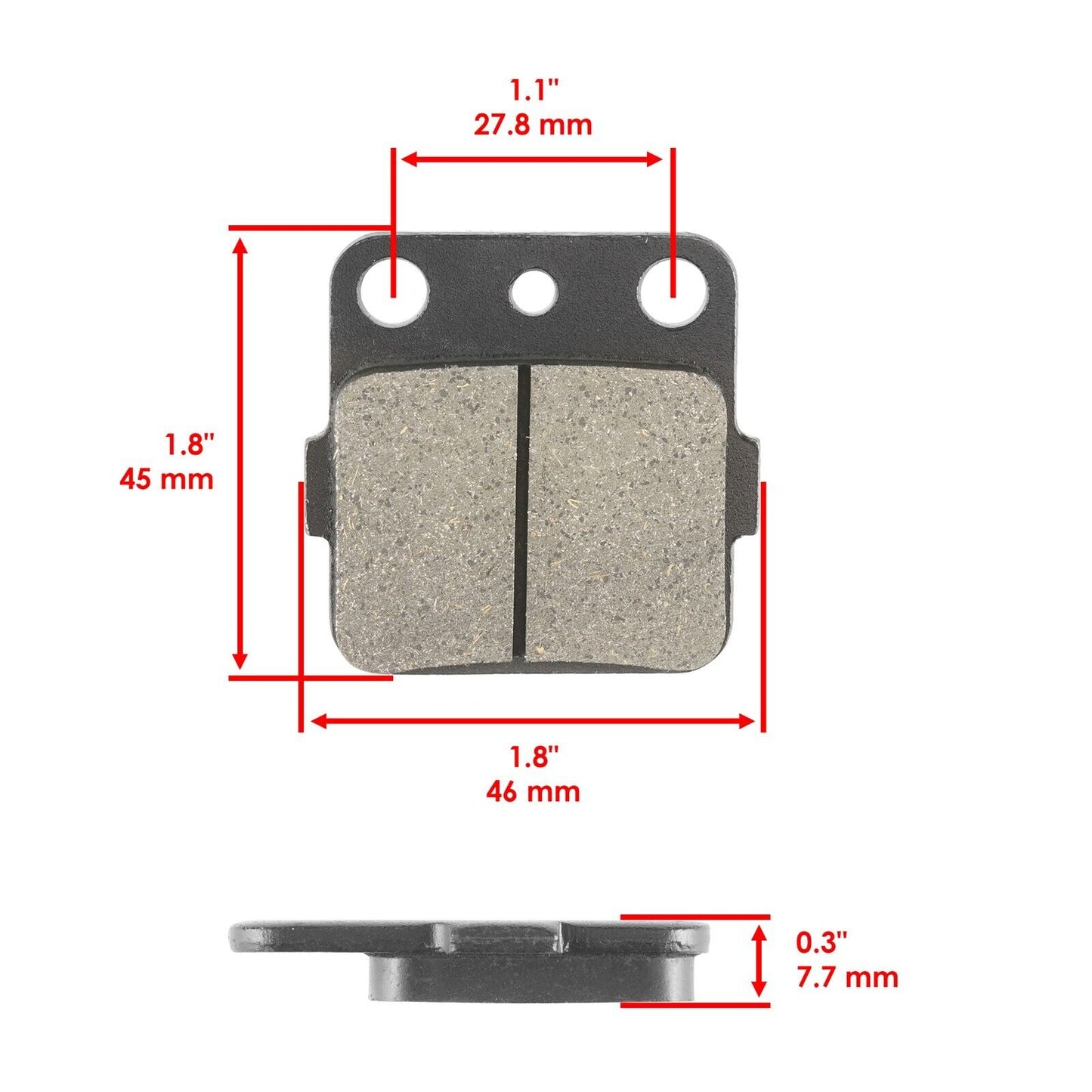 Rear Right Brake Disc with Bolts & Brake Pads for Yamaha Warrior 350 1988-1989