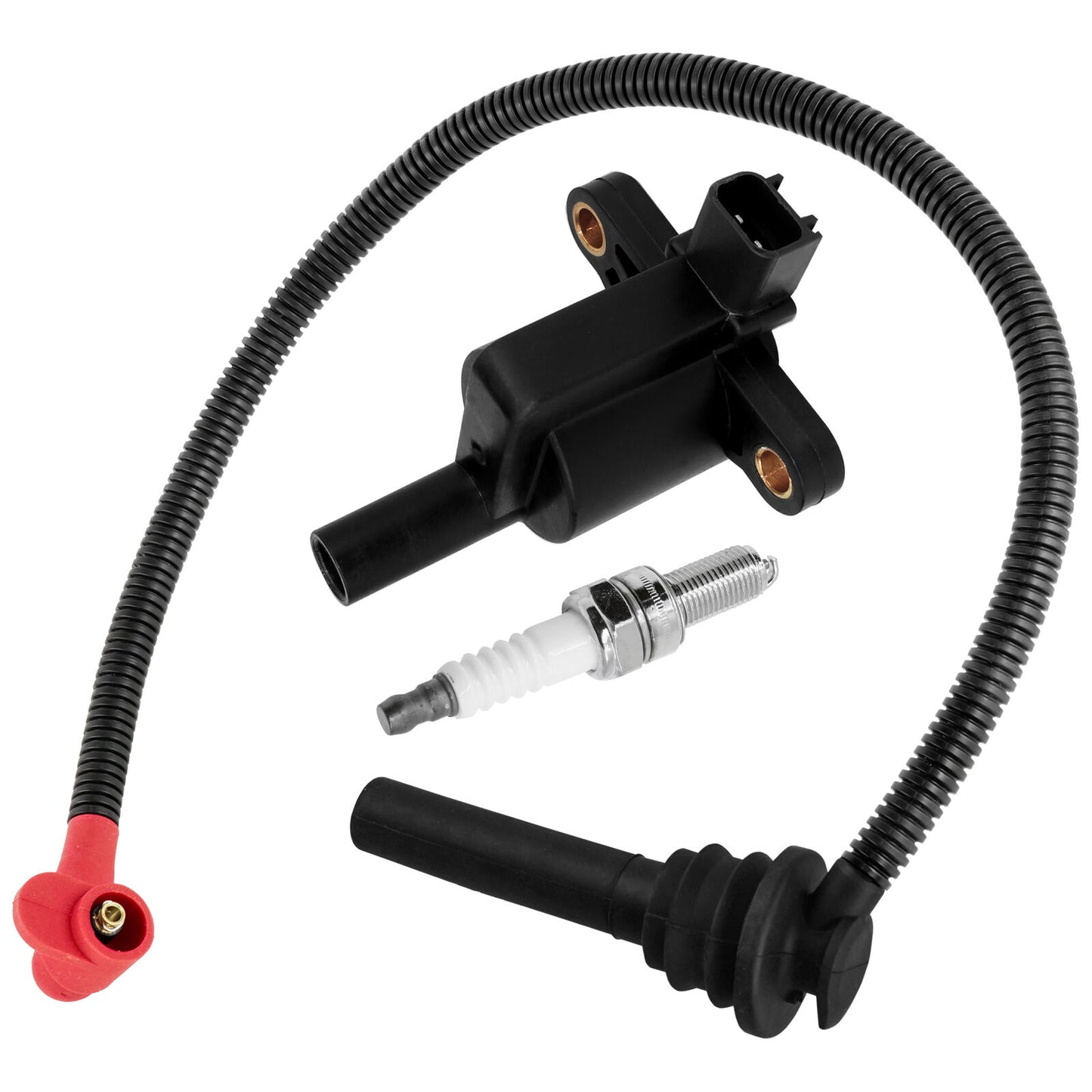 Ignition Coil w/ Spark Plug and Wire for Polaris Sportsman 450 HO 2016 - 2017