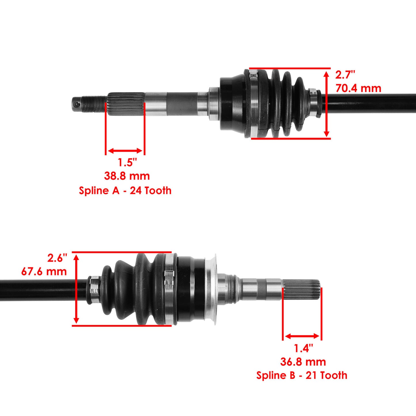 Front Right Complete CV Joint Axle for Kawasaki Mule 3010 KAF950 Diesel 2003-08