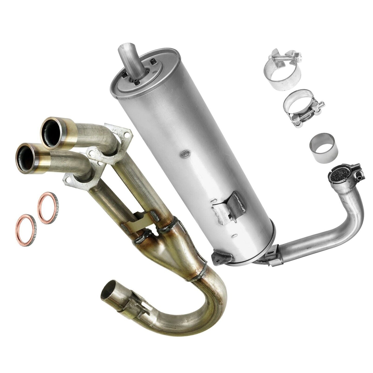 Exhaust Muffler And Exhaust Pipe W/Gaskets For Yamaha Rhino 660 YXR660 2004-2007