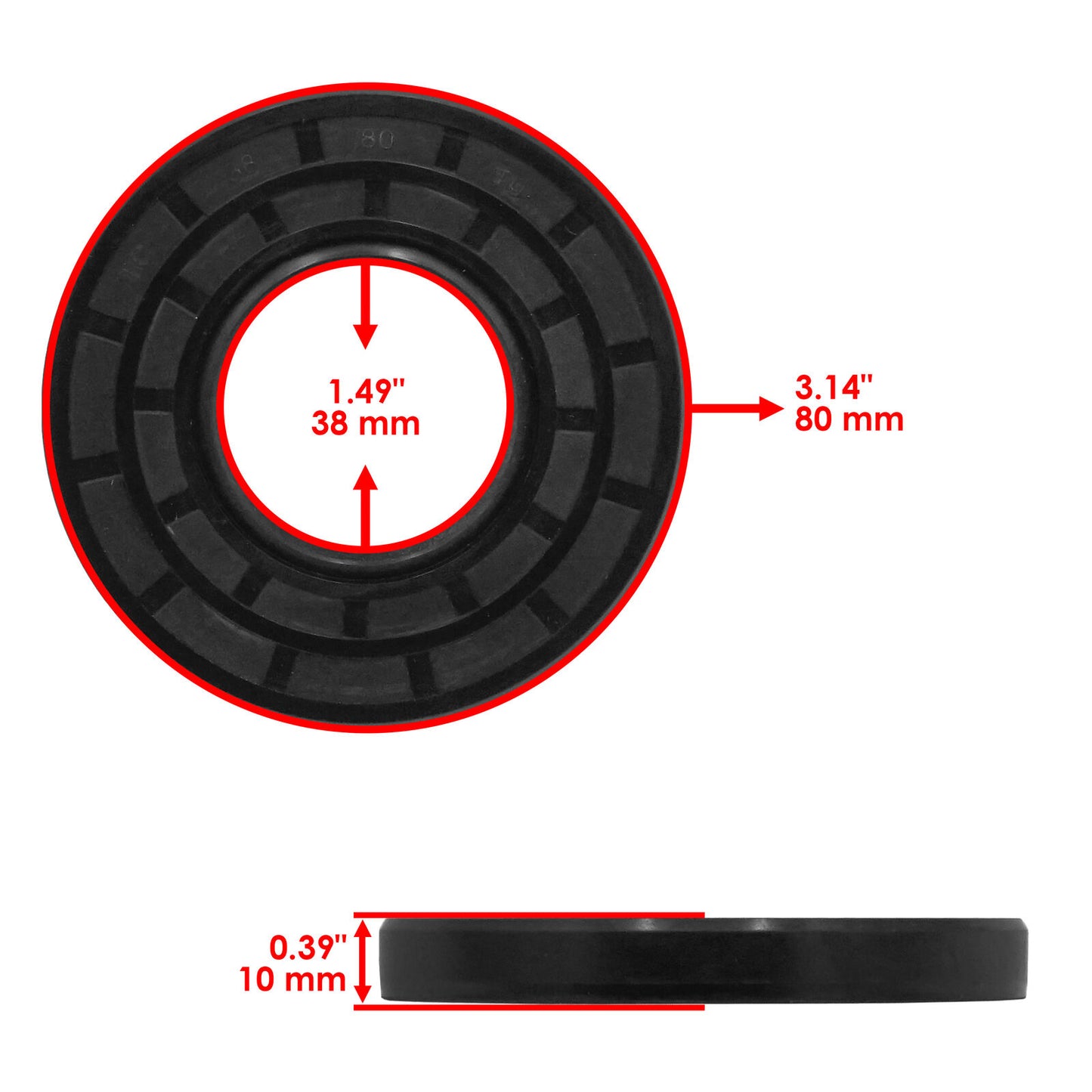 Caltric Rear Differential Seal For Can-Am Outlander 1000 2013-2015 705501557