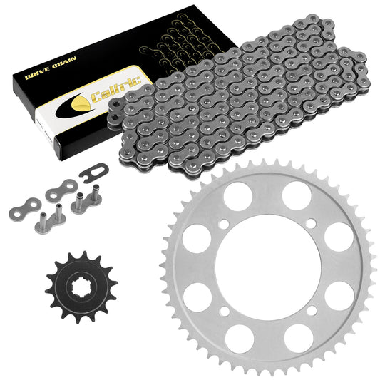 Caltric Drive Chain & Sprockets For Kawasaki KLX140 2008-2024 428 Pitch 122 Link