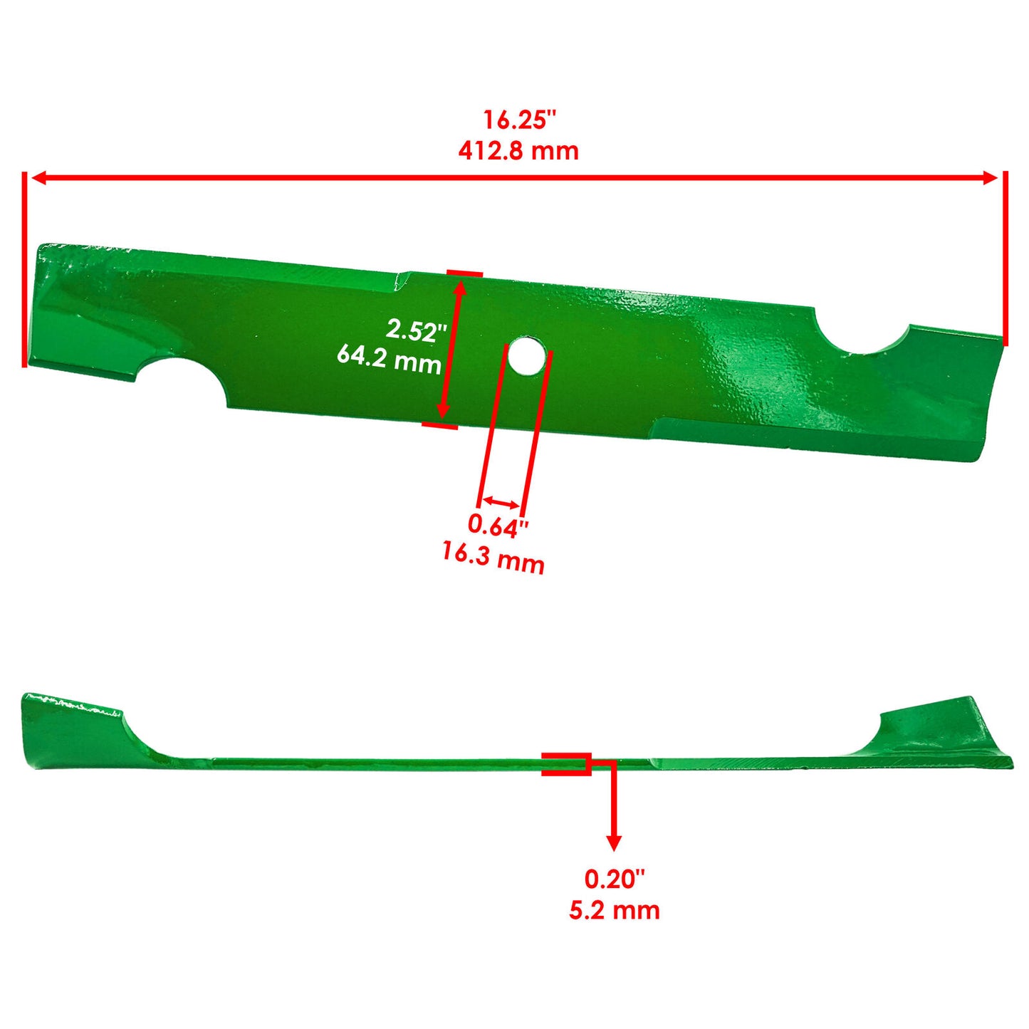 High-quality 00273000 04919100 04920600 05244100 4919100 Deck Blade For Ariens For Gravely by Caltric, green finish.