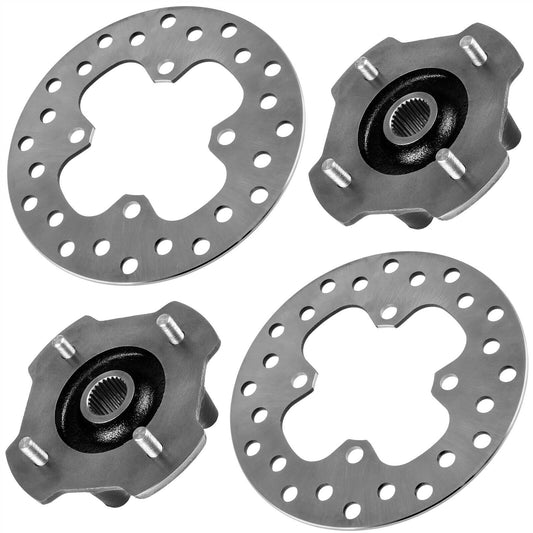 Front L & R Wheel Hub w/Brake Discs For Honda Rancher 420 TRX420FM 4X4 2020-2022