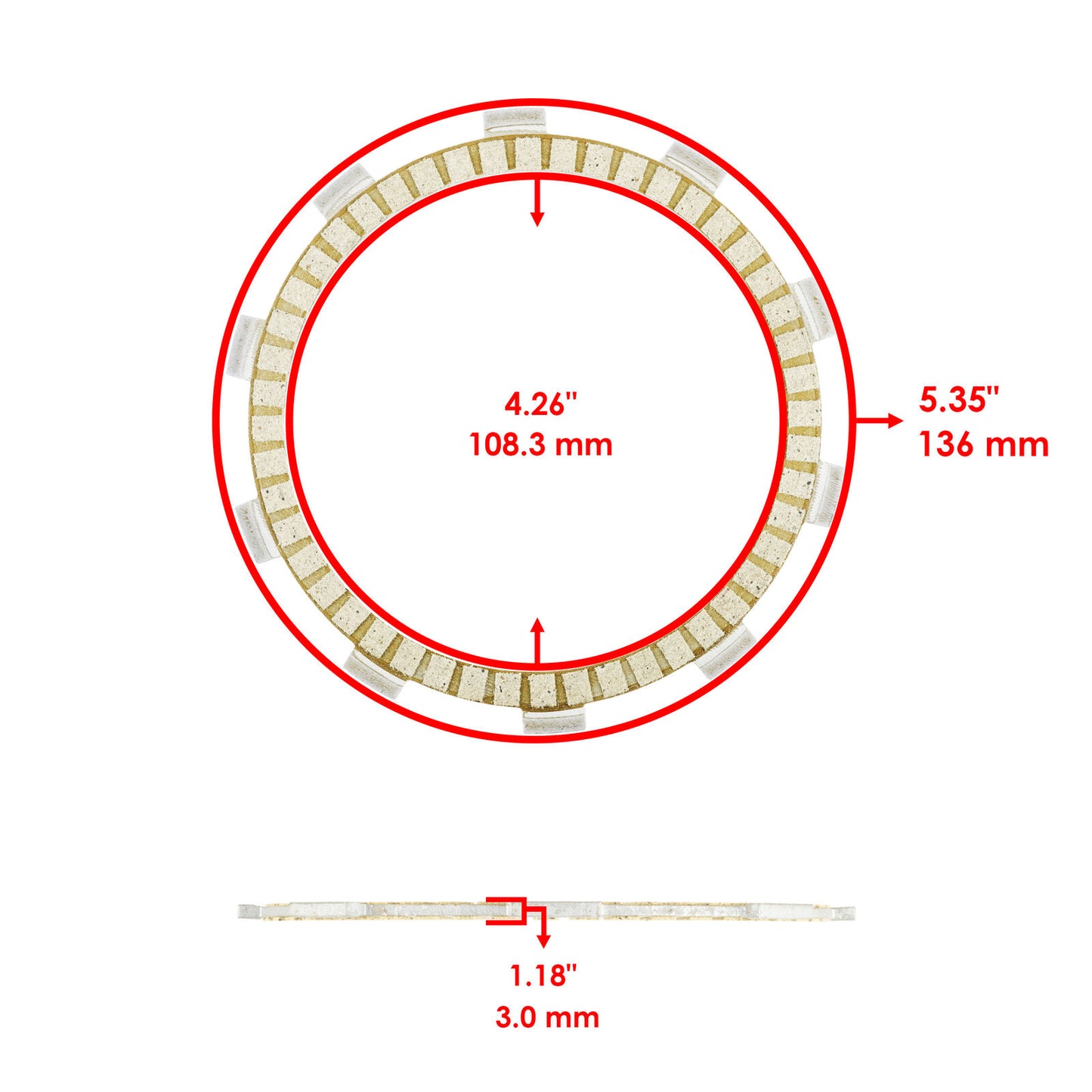 Clutch Friction Plates for Honda CBR900RR 1993 1994