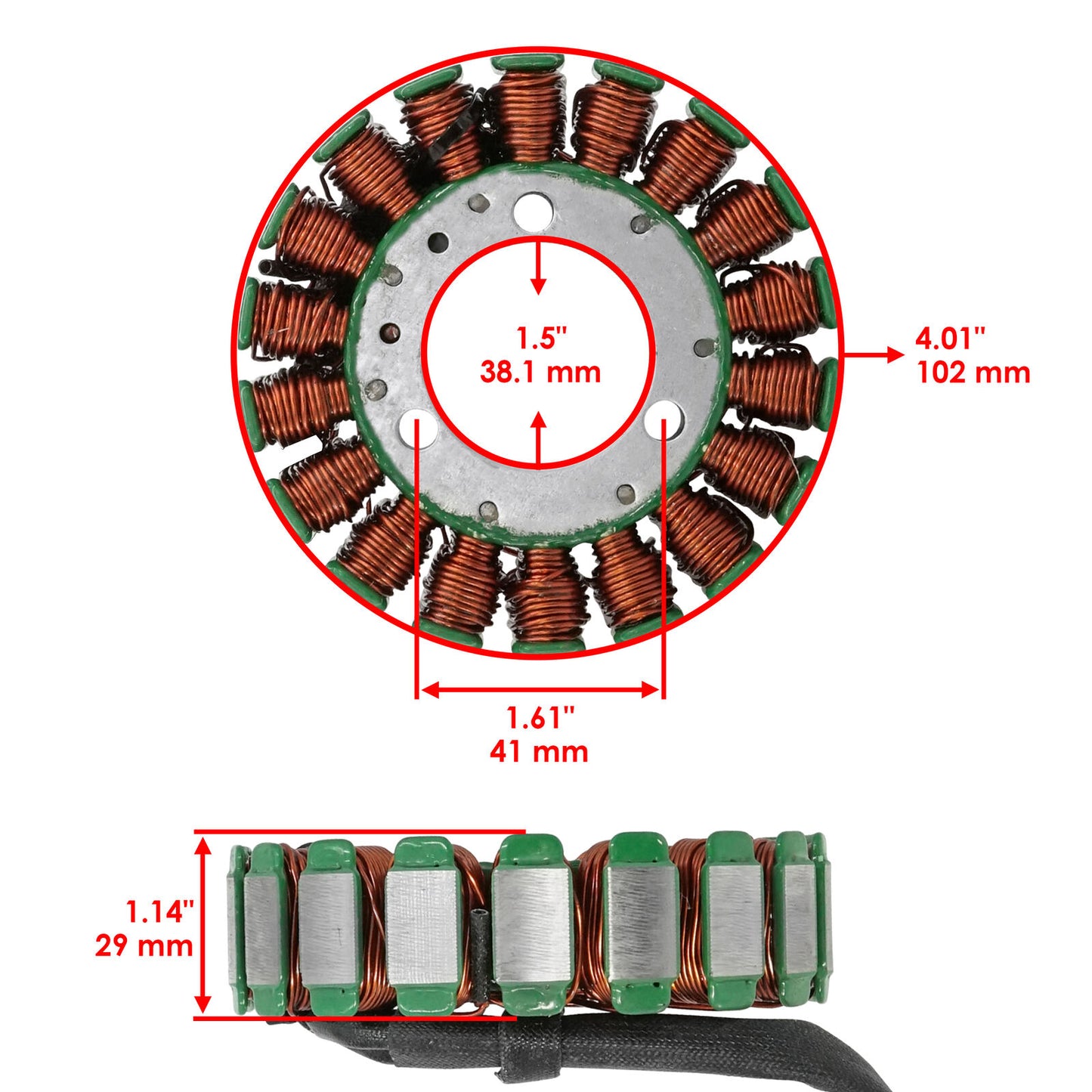 Caltric Stator for Kawasaki 21003-1276 21003-1173 Stator Generator Magneto