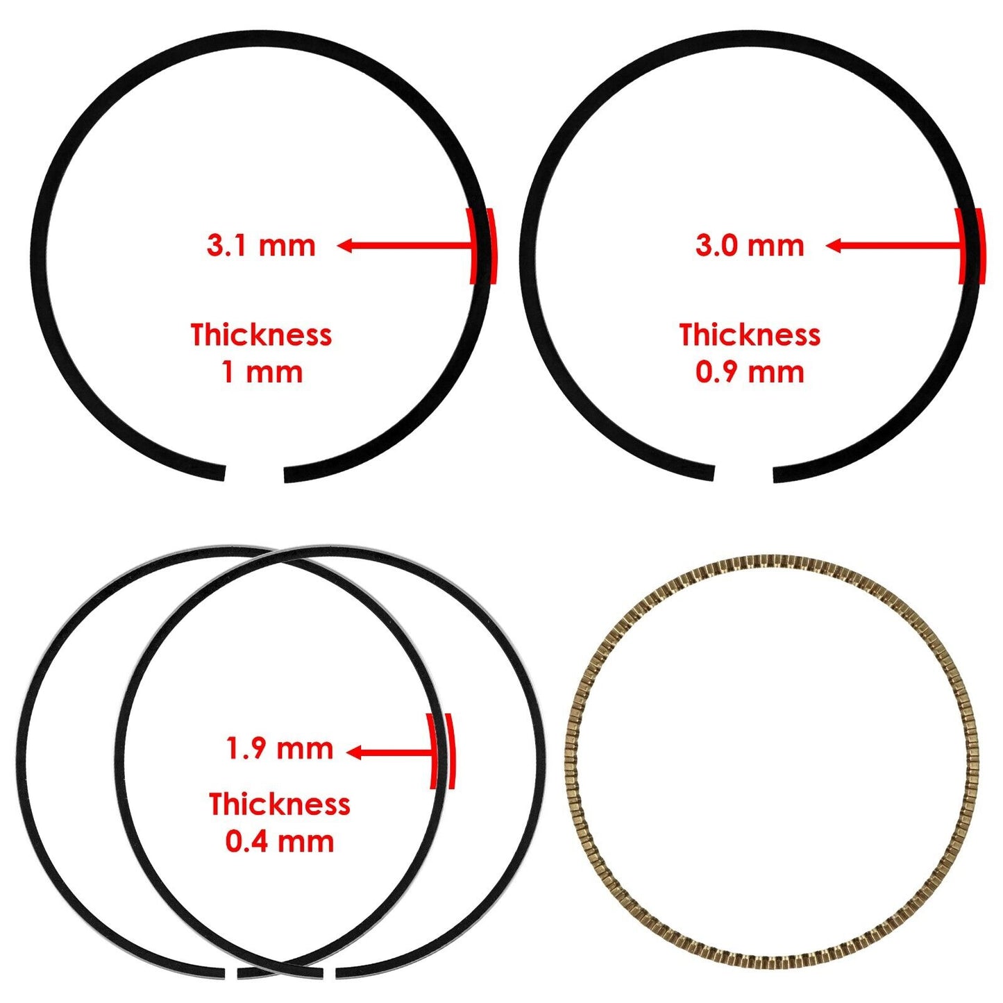 For Kawasaki Teryx 800 KRF800 Piston & Ring Kit 2014-2023 84.3mm 2x