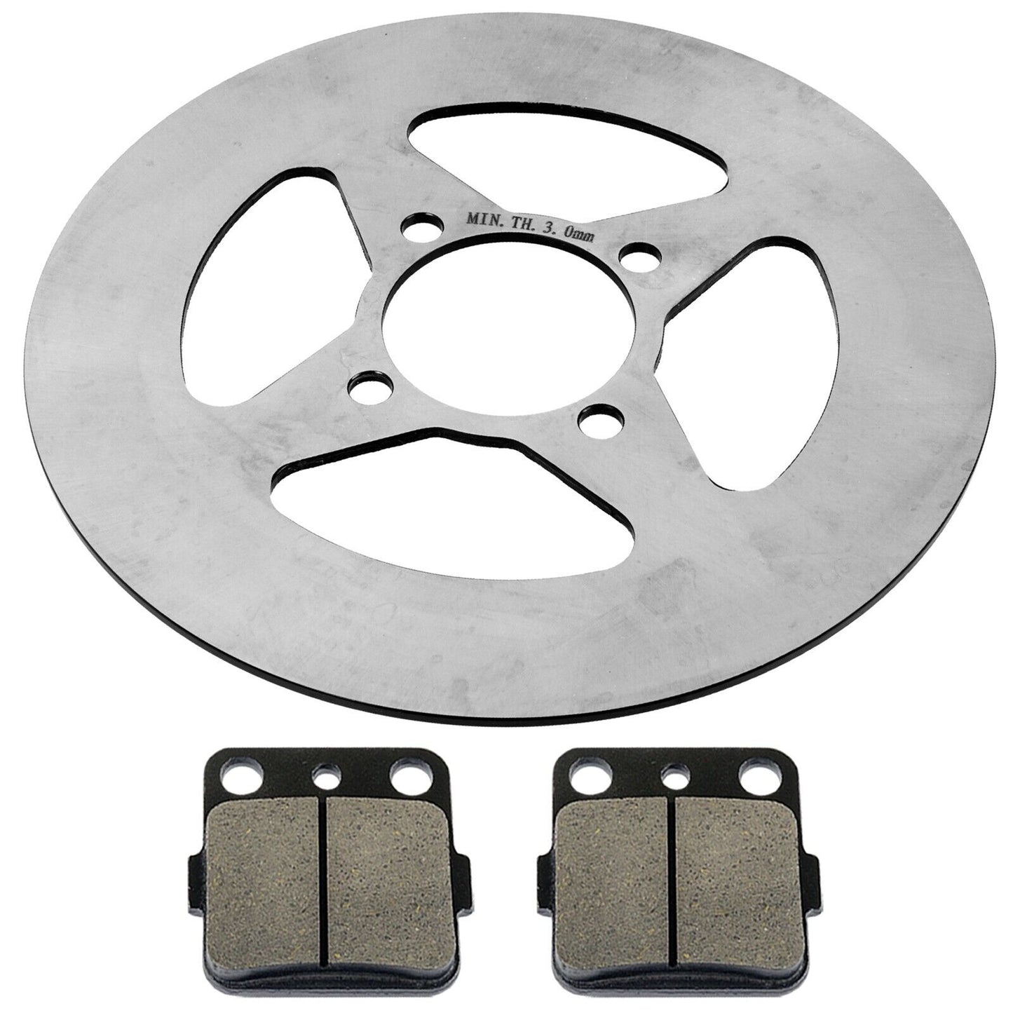 Rear Wheel Brake Disc Rotor w/ Brake Pad for Yamaha Raptor 125 YFM125R 2011-2013