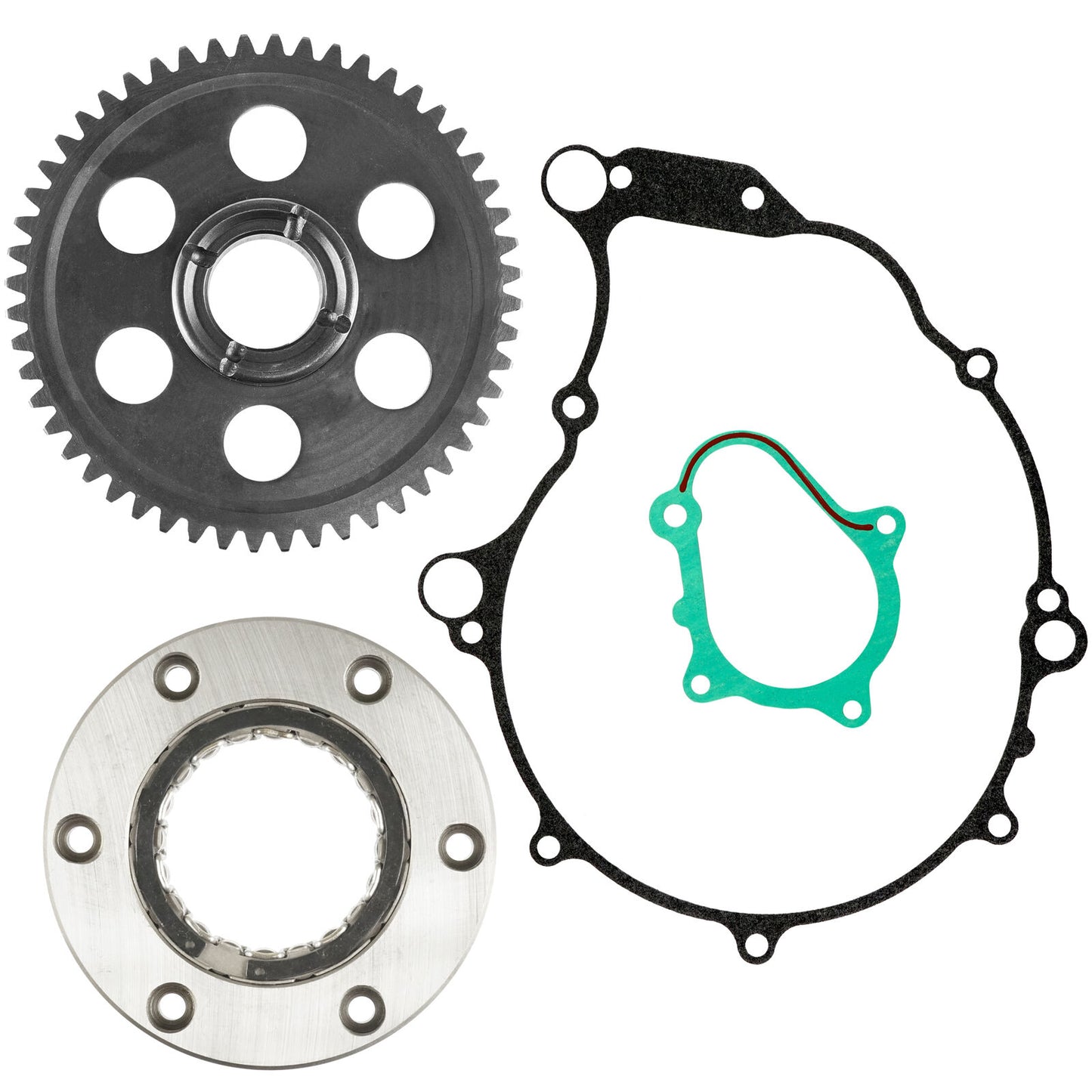 Starter Clutch & Gear Idler W/ Gaskets For Yamaha YFM660R Raptor 660R 2001-2003