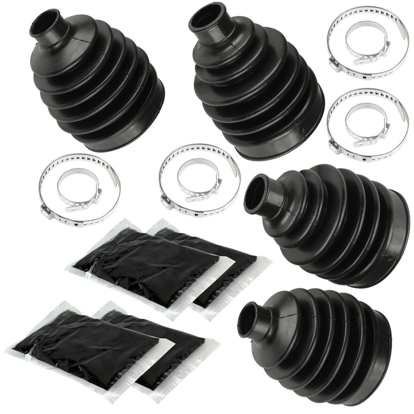 2 Rear Axle Inner Outer CV Boot Kit Fits Polaris Sportsman 400 4x4 2011-2014