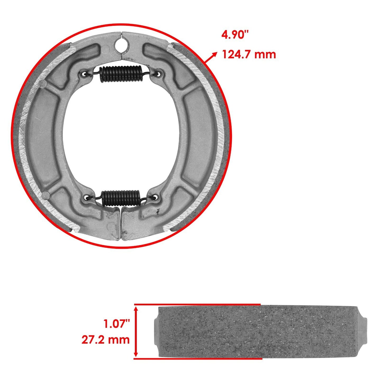 for Yamaha Moto-4 80 YFM80 1985 1986 1987 1988 Rear Brake Shoes