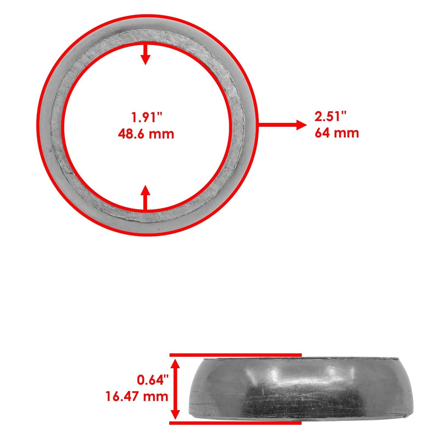 Exhaust Muffler Gasket For Can-Am Maverick 1000R 4x4 XMR XRS XXC DPS 2014-2018