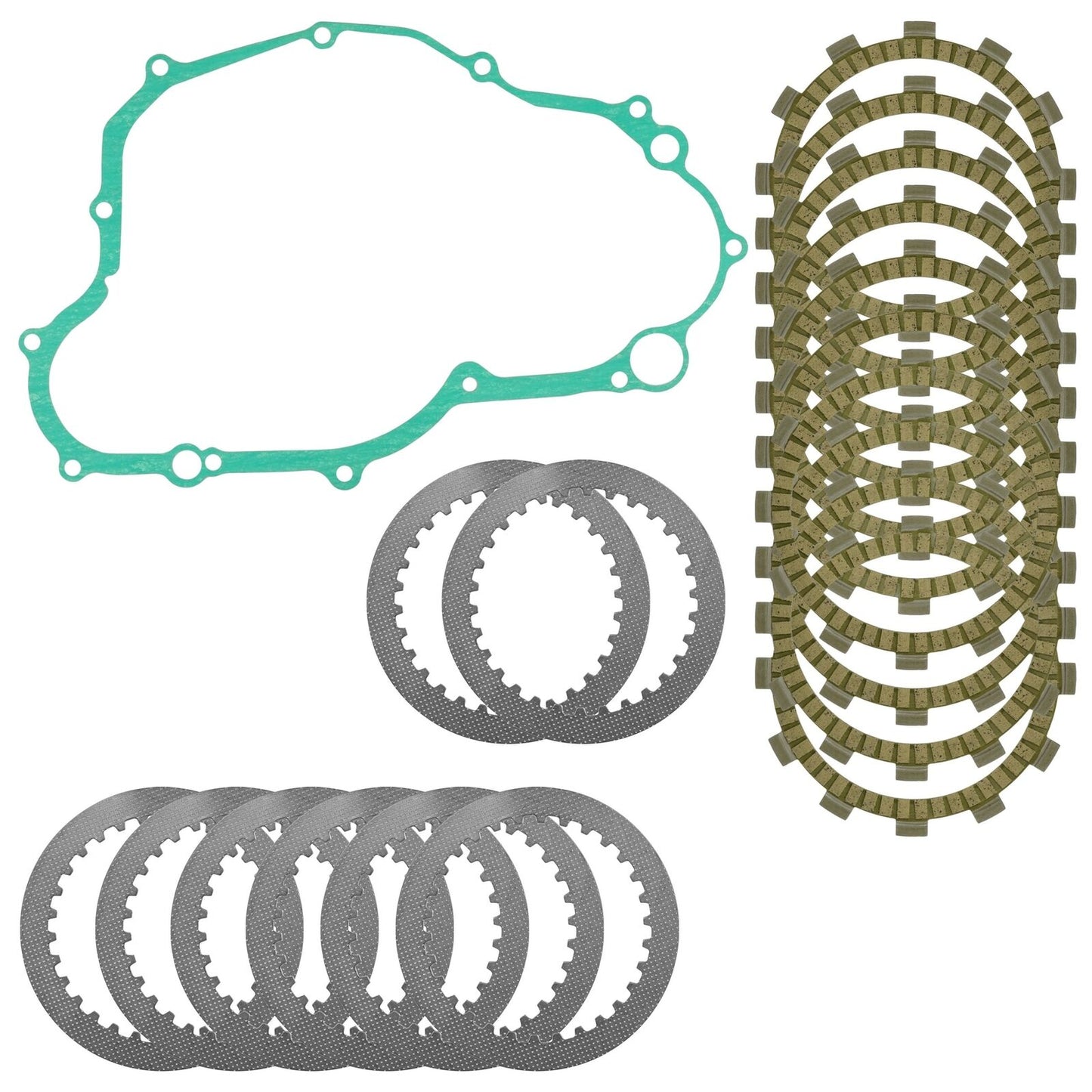 Clutch Friction Steel Plates and Gasket Kit for Yamaha YZ250F 2001 2002 - 2013