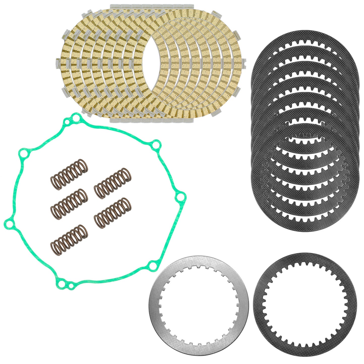 Clutch Friction Steel Plates Springs Gasket Kit for Kawasaki KX450F KX450 12-15