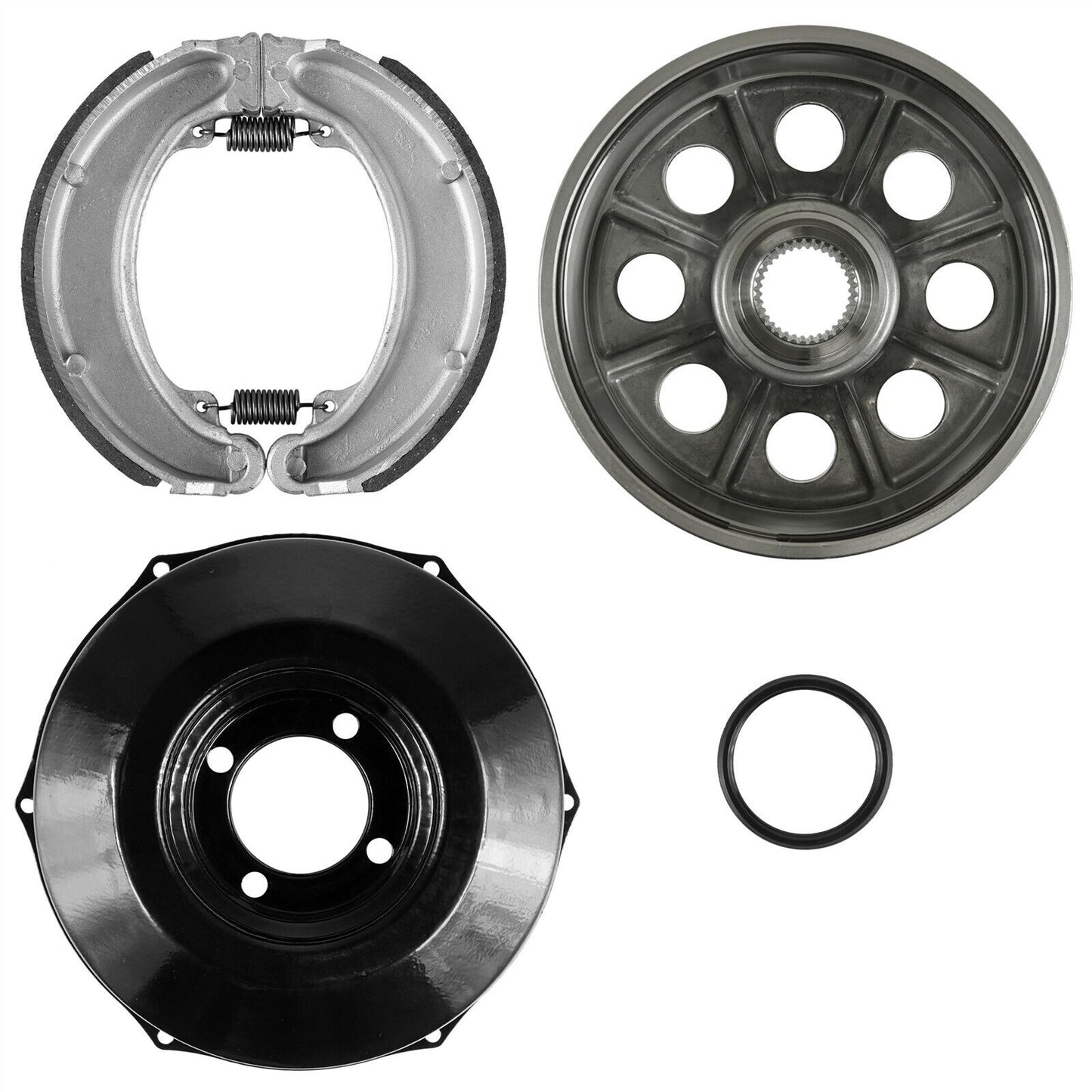 Rear Brake Drum for Honda TRX300 FourTrax 300 2X4 1988-1996 w/ Cover Brake Shoe