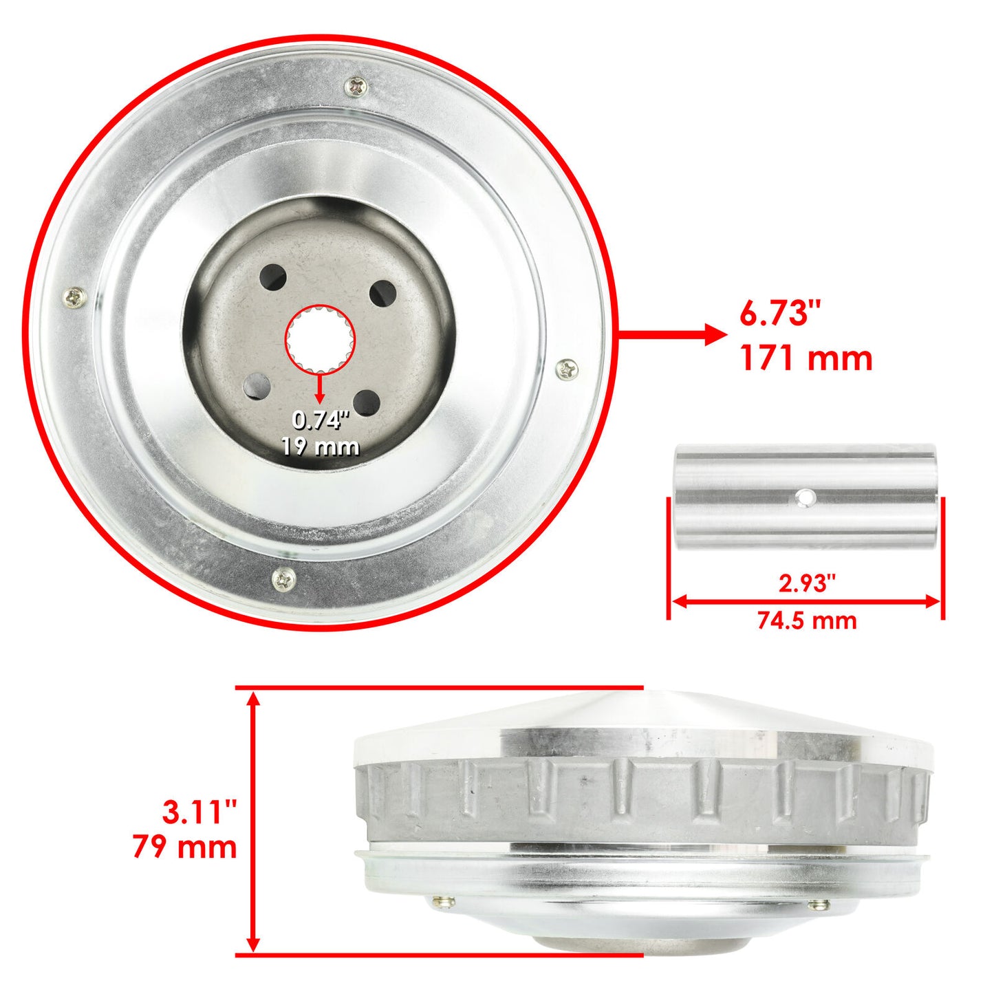 Complete Primary Sliding Sheave for Yamaha Kodiak 400 YFM400 Fa Fah 4X4 2000-06