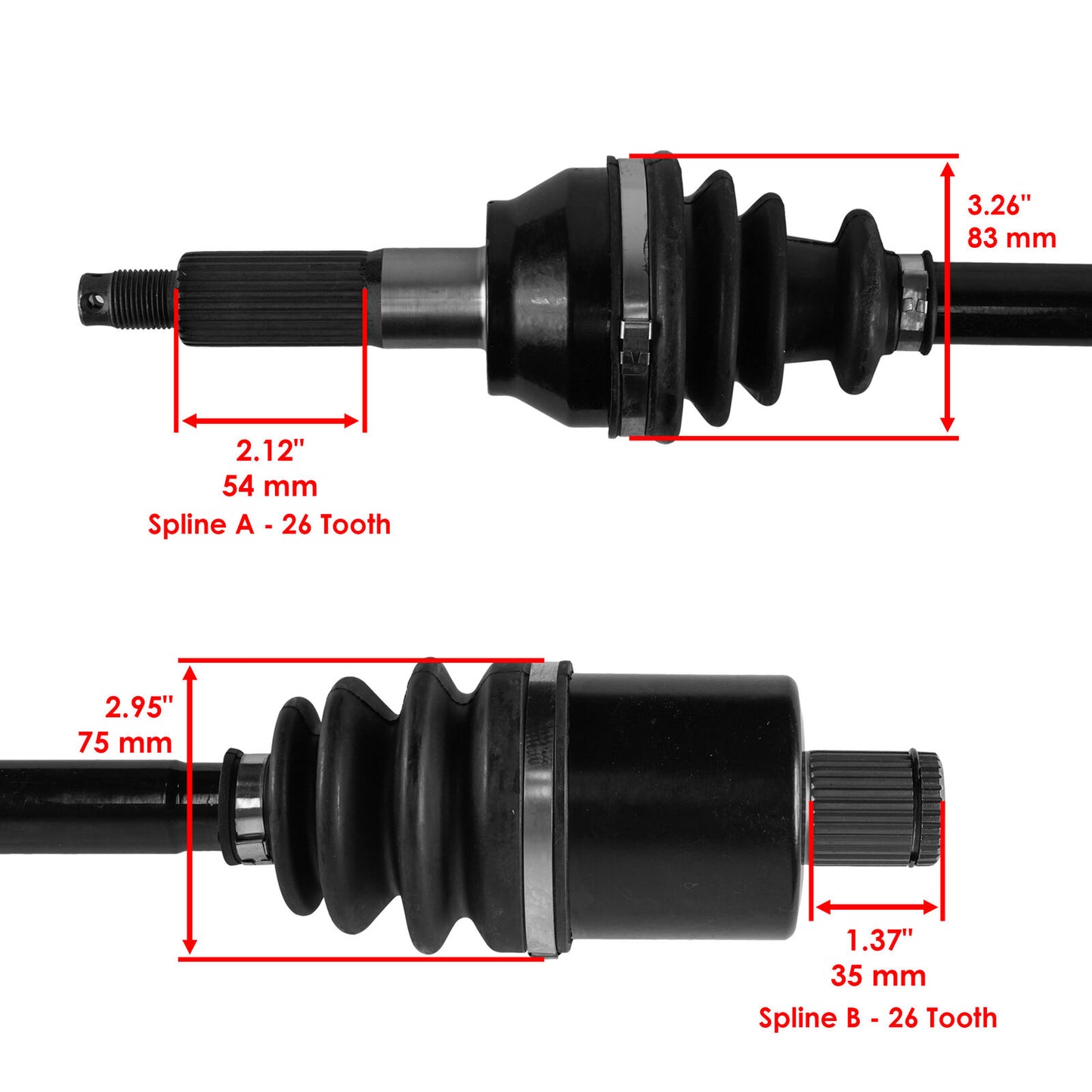 Rear Left Complete CV Joint Axle for Polaris Ranger Crew 900 / 900-5 / 900-6